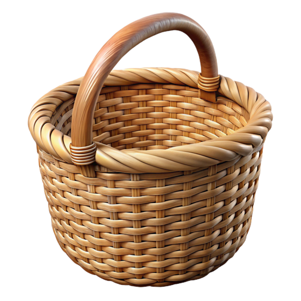 wonderful rustic Wicker Basket Woven Texture Transparent Background original png