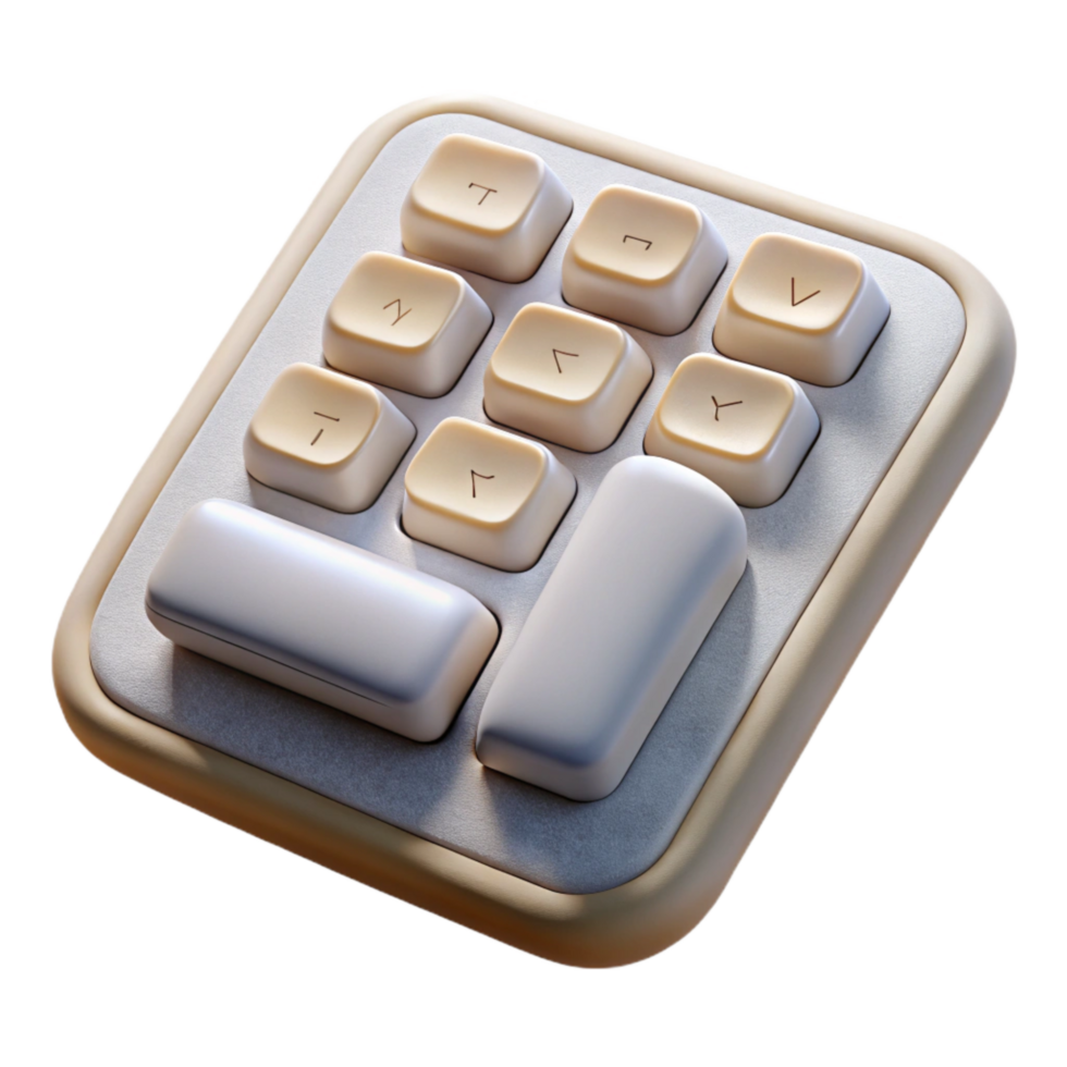 extraordinary abstract Wireless Keyboard with Numeric Keypad White Cutout premium png