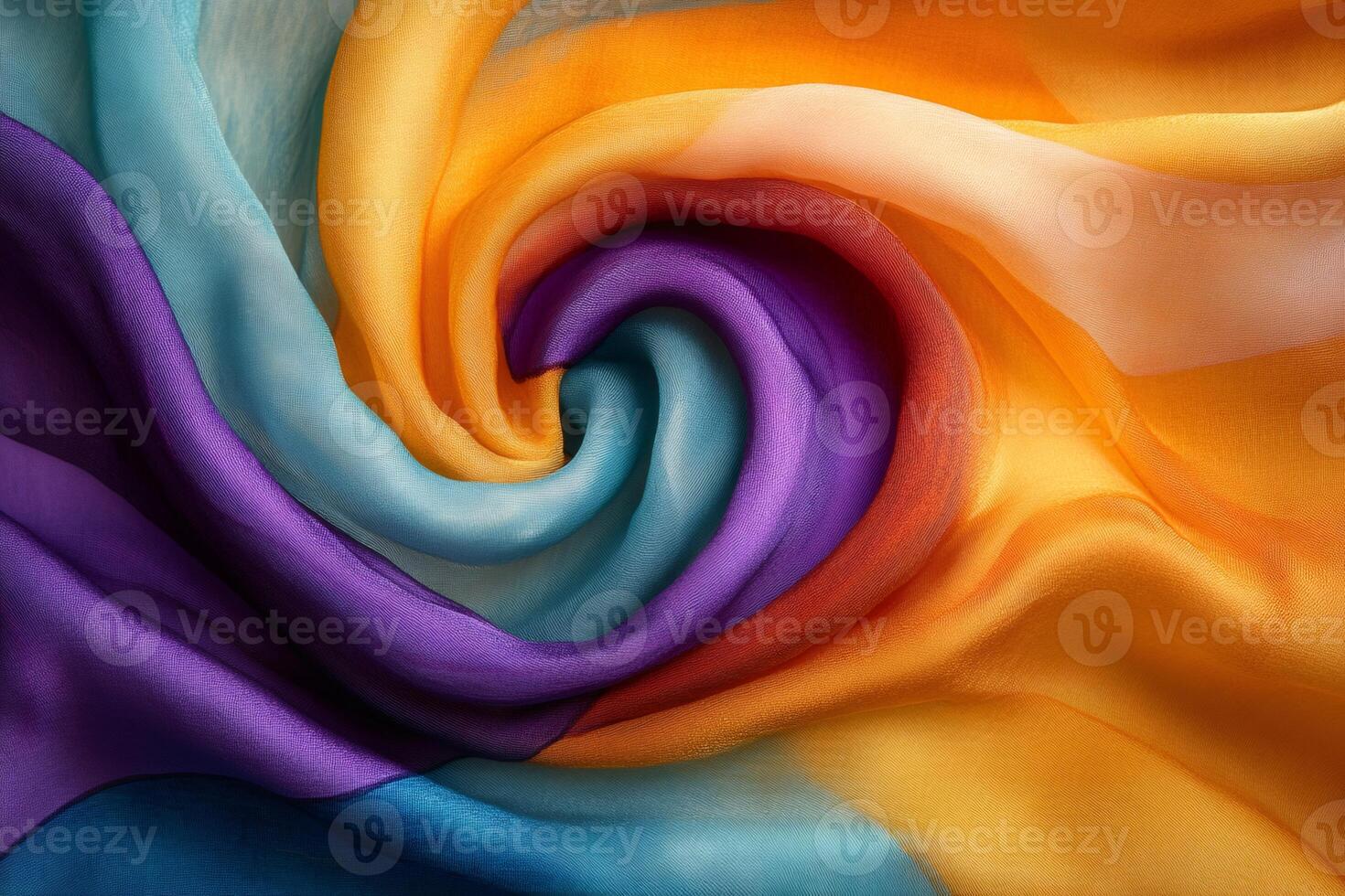 Vibrant swirling fabric in multicolor pattern photo