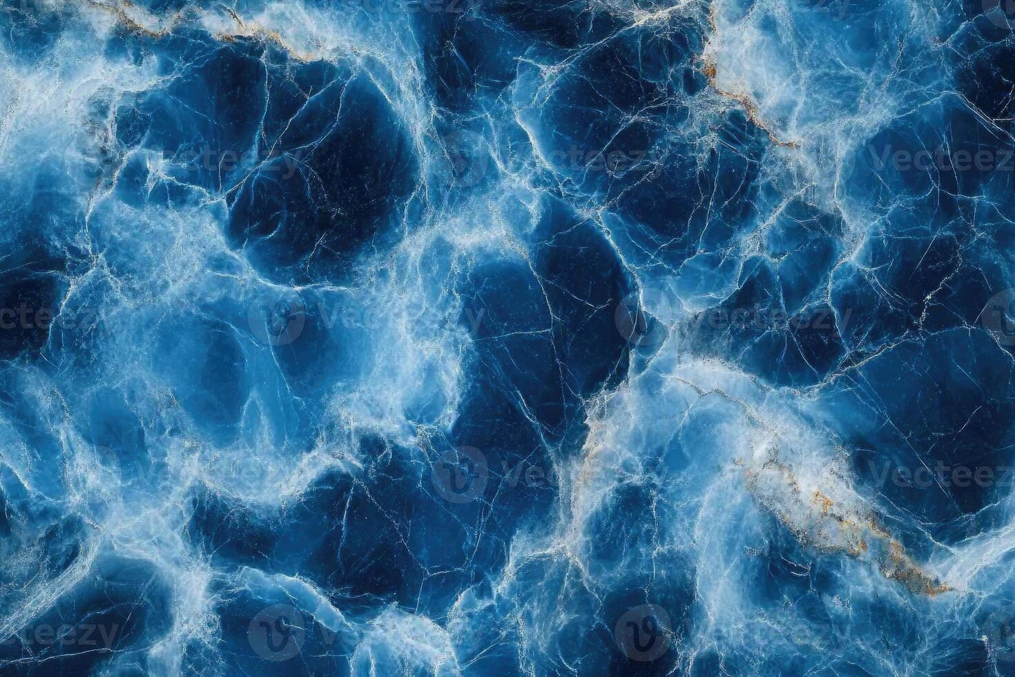 Blue marble stone surface showing stunning veins creating intricate patterns photo