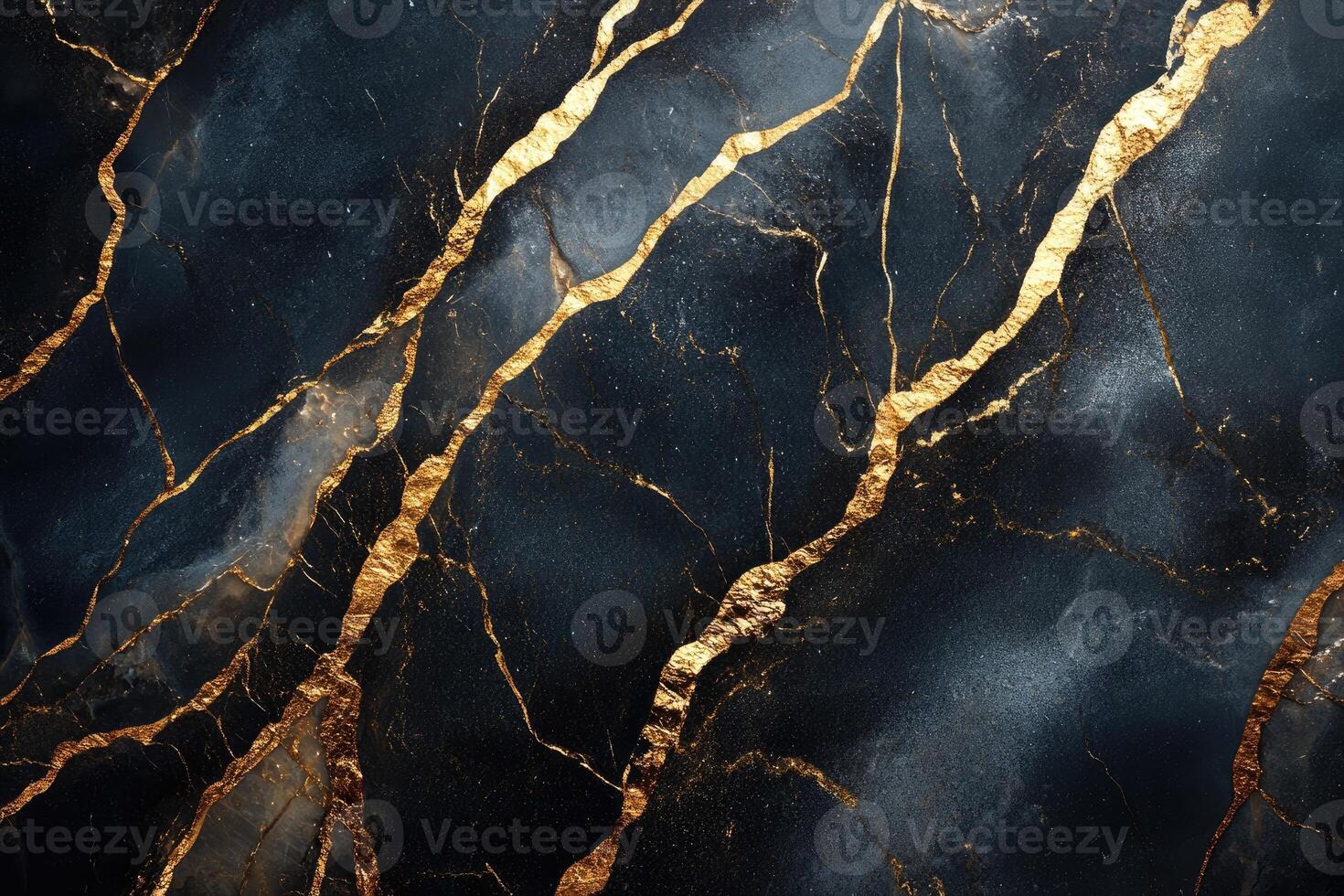 Black marble with golden veins creating luxurious texture .. photo