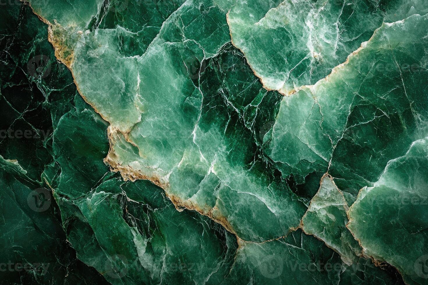 Emerald green marble stone surface showing stunning veins creating natural pattern photo