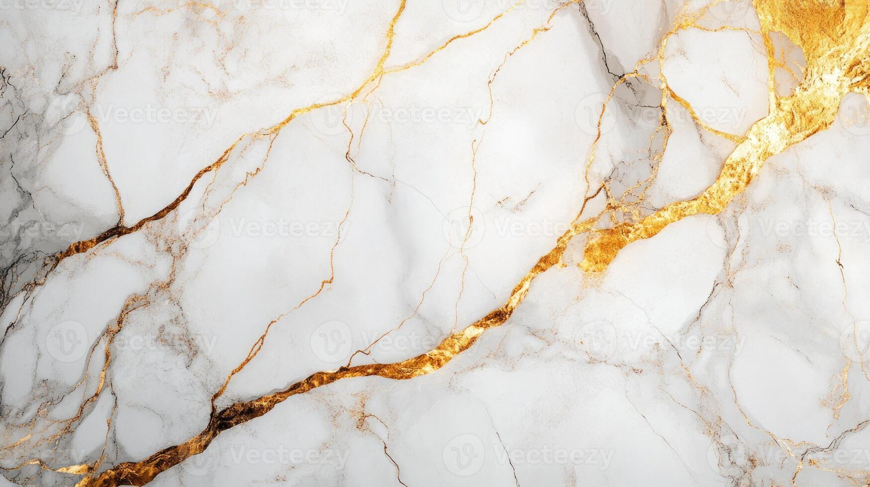 White marble texture with golden veins creating luxurious background photo
