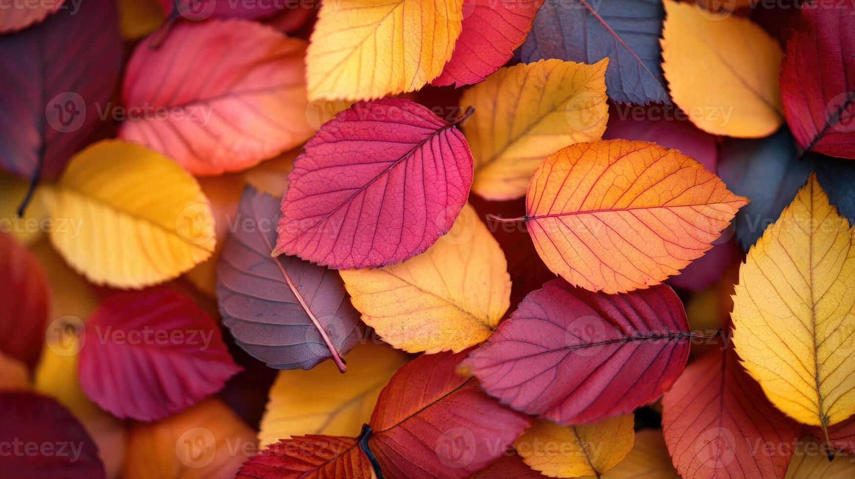 Colorful autumn leaves creating vibrant seasonal background.. photo