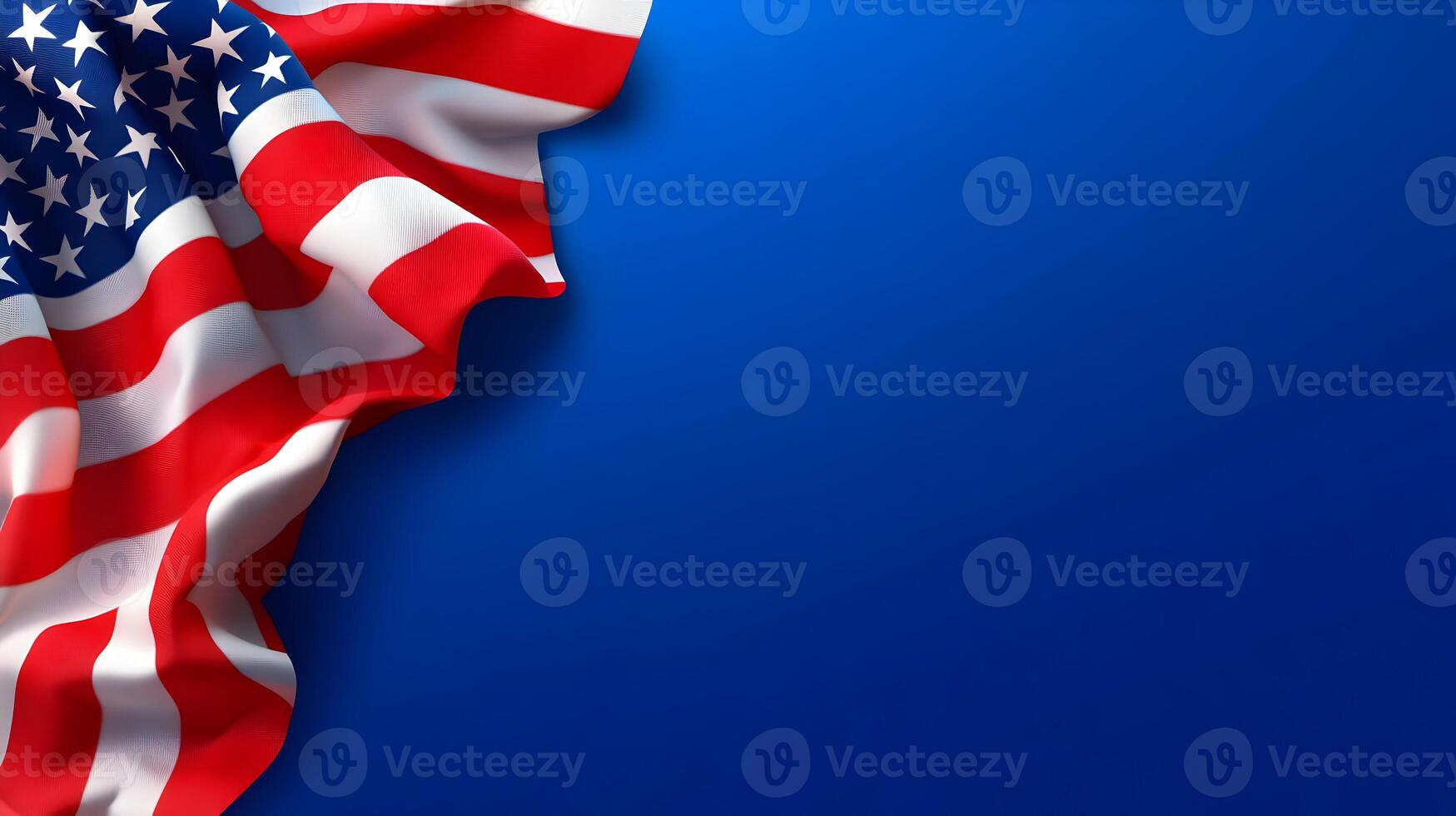 Captivating american flag display with dynamic folds, creating a powerful patriotic backdrop photo