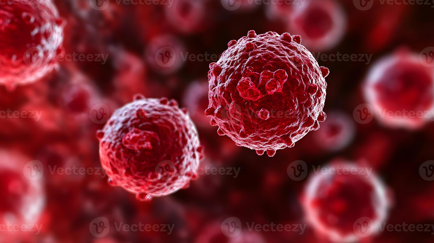 Magnified View of Neoplastic Cells Displaying Proliferation for Medical Visualization photo