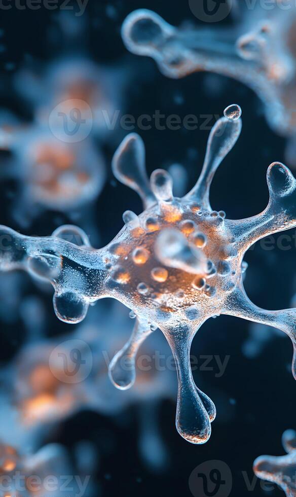 Abstract Cellular forms in Microscopic Detail artistic representation of microscopic life photo