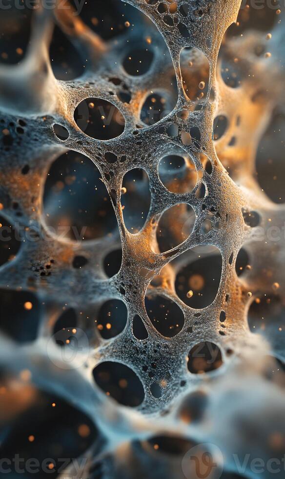 Intricate Cellular Network Detailed Microscopic Organic Structure Visual Resonance Artistic Form photo