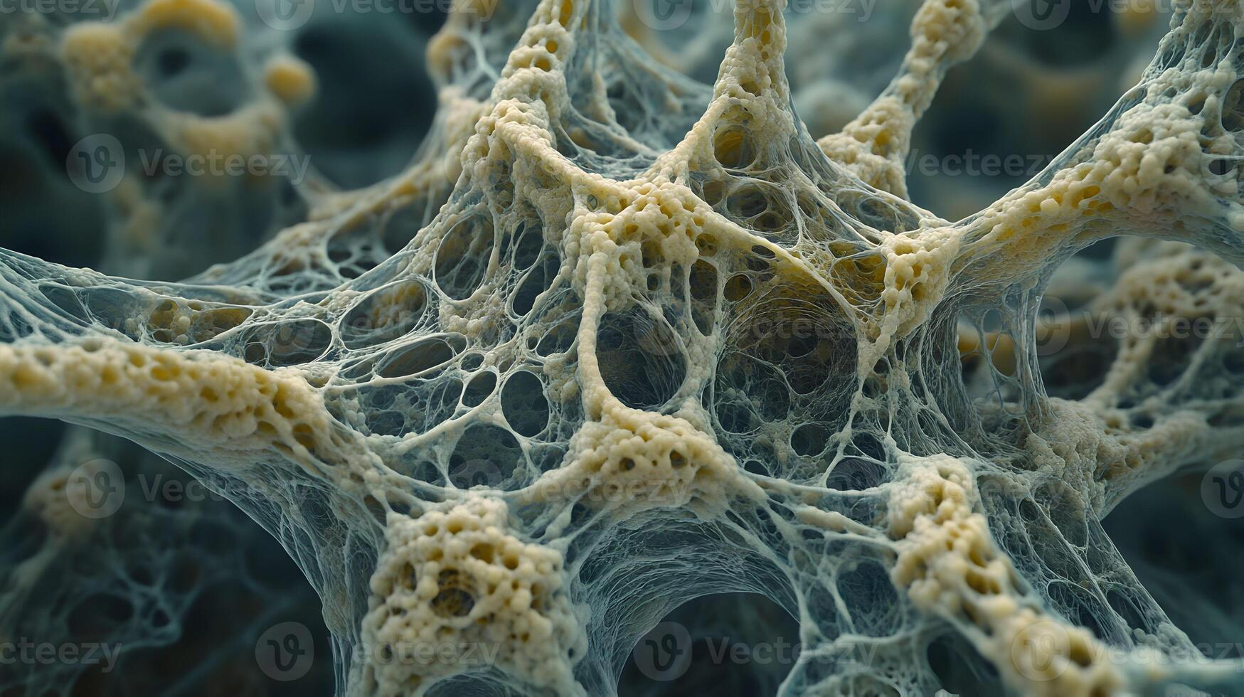 Detailed microscopic view unveils the intricate architecture of a complex biological structure photo