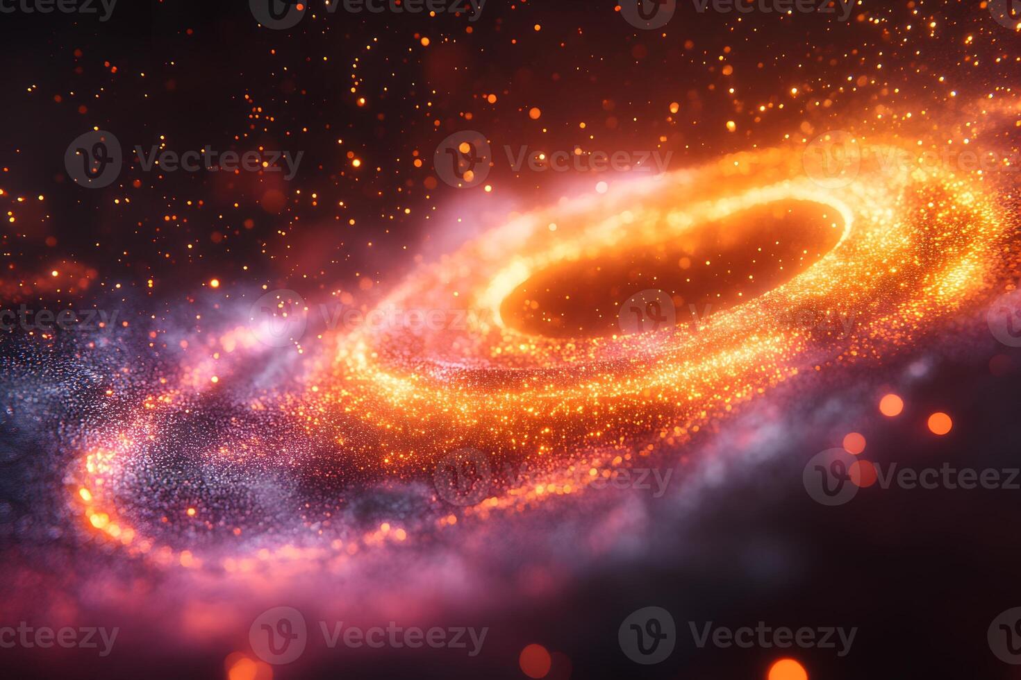 Cosmic Spiral Vibrant Stellar Nebula for Space-themed Art and Design photo