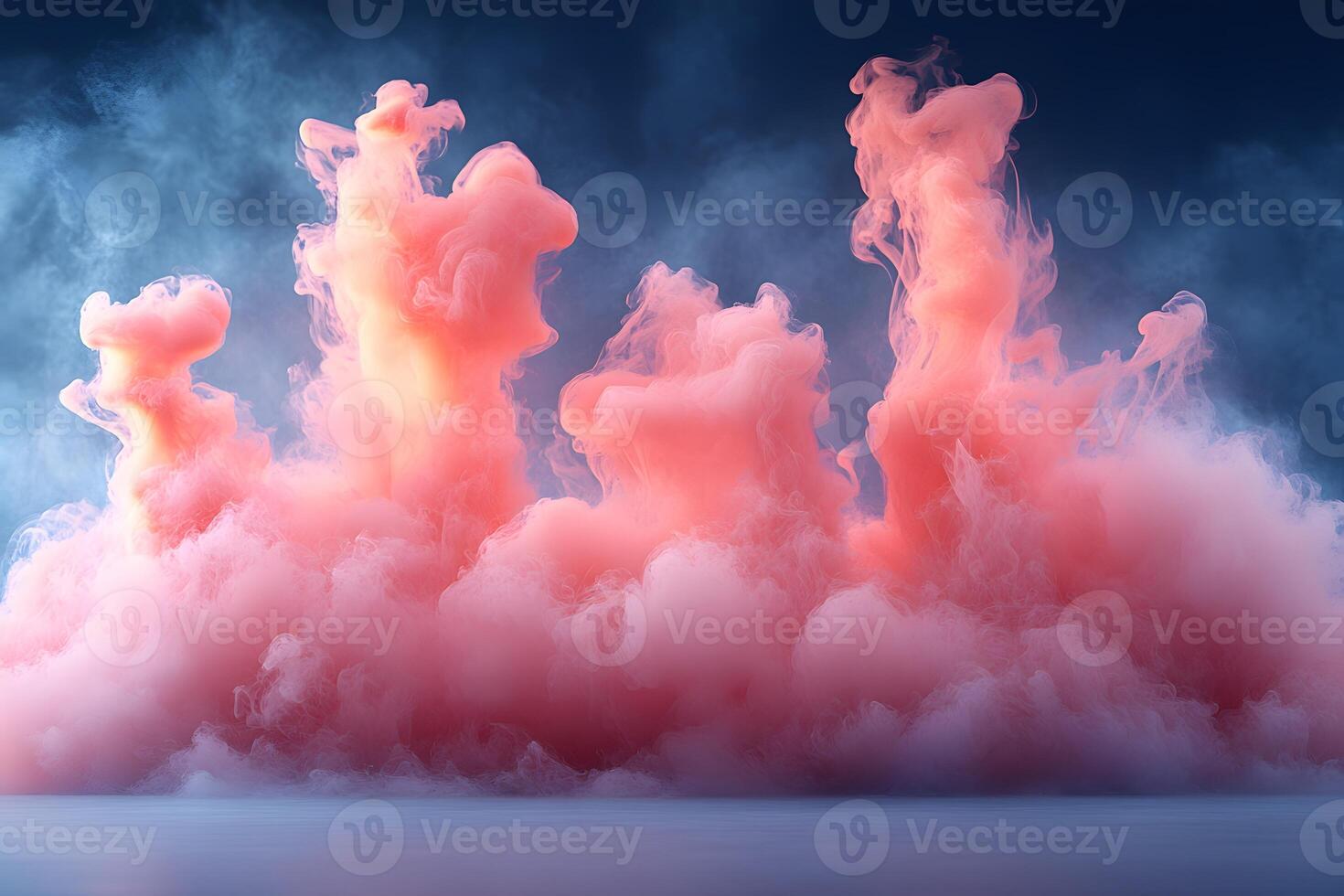Surreal Pink Cloud Formations Against Dramatic Sky - Abstract Art Concept photo