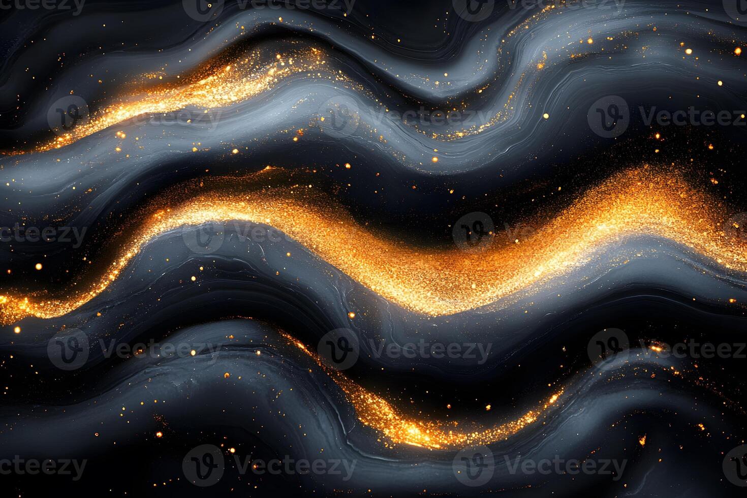 Golden Waves Texture with Glitter Sparkle for Elegant Abstract Design photo