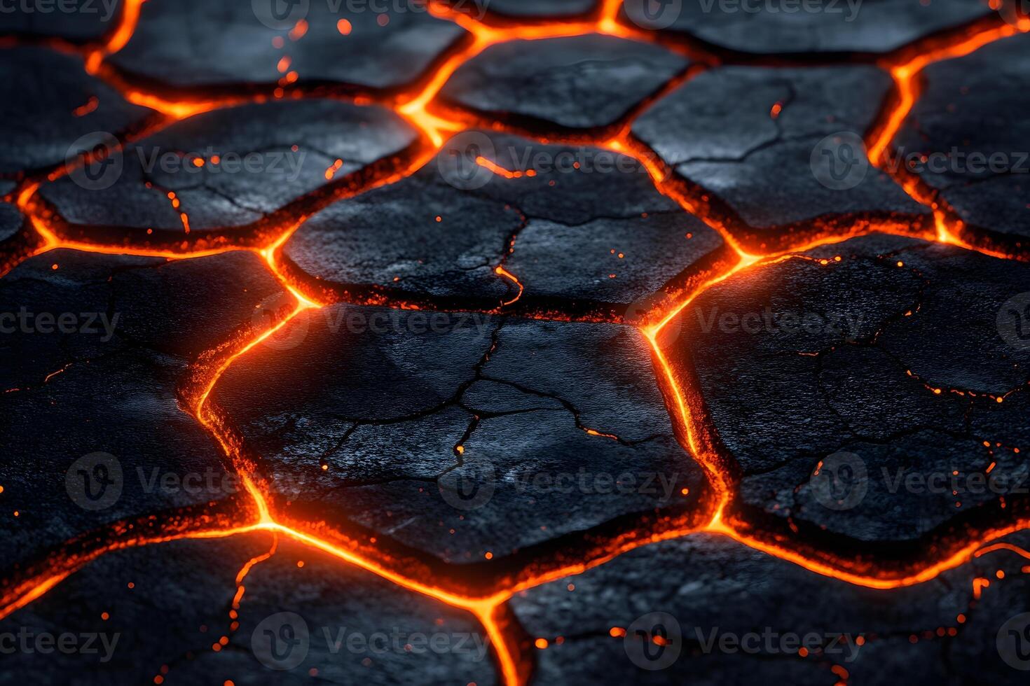 Molten Lava Cracks - Volcanic Surface Texture for Nature Designs photo