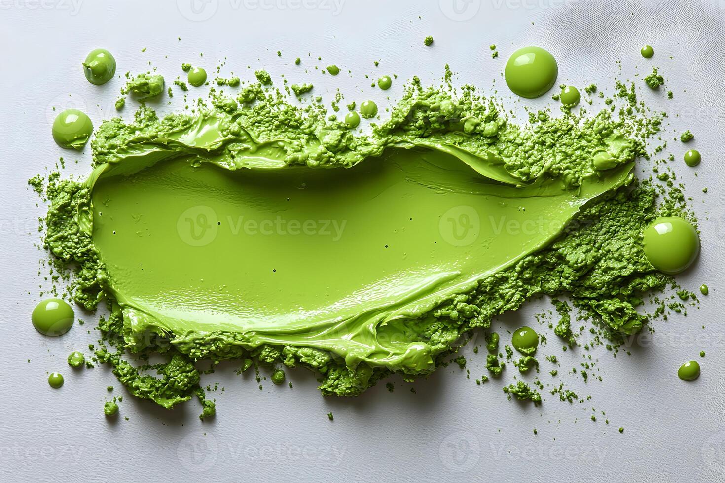 Abstract Expressionism in Bold Green Paint Splashing for Artistic Design Projects photo
