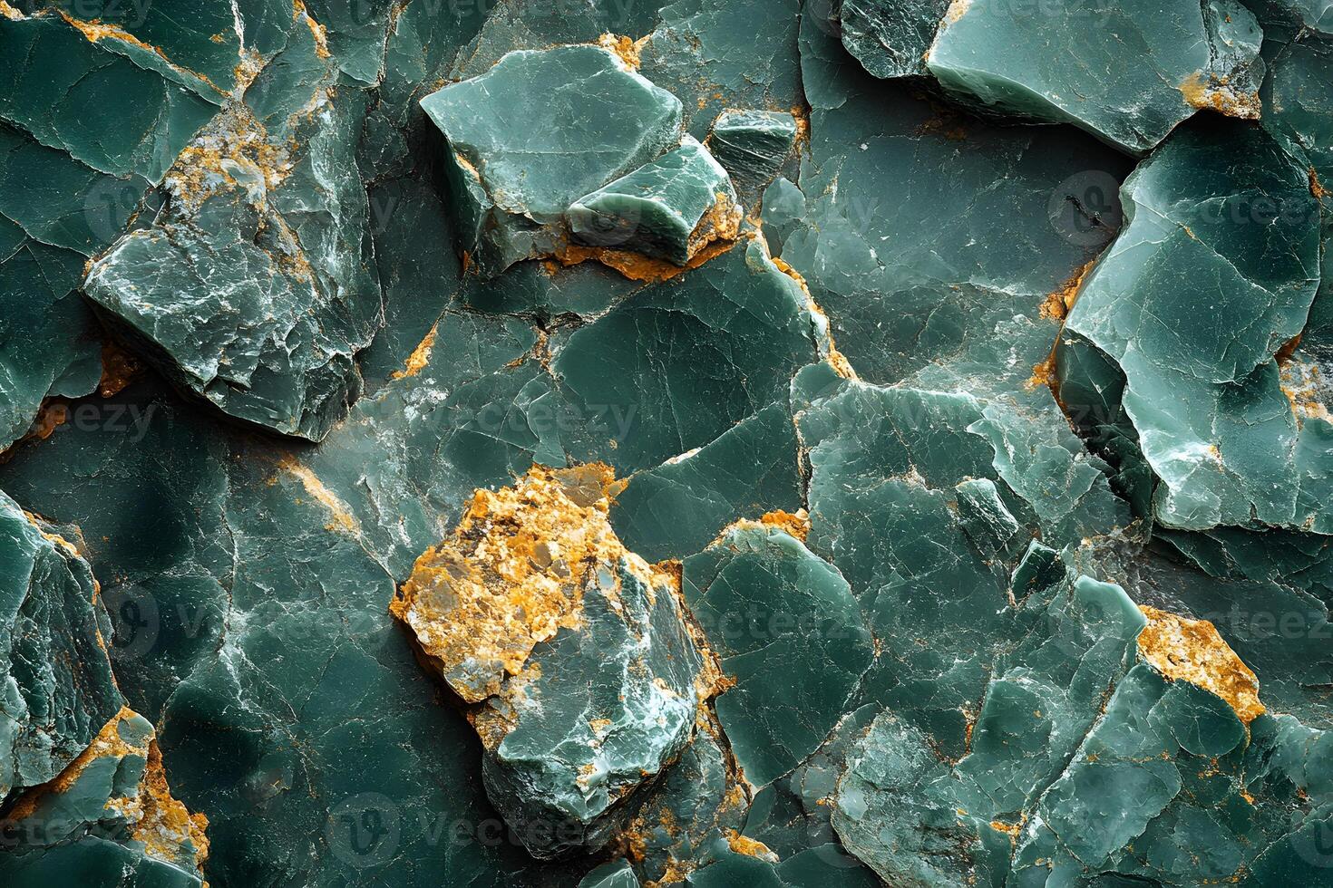 Abstract Green Marble Texture with Gold Veins for Artistic Background Design photo