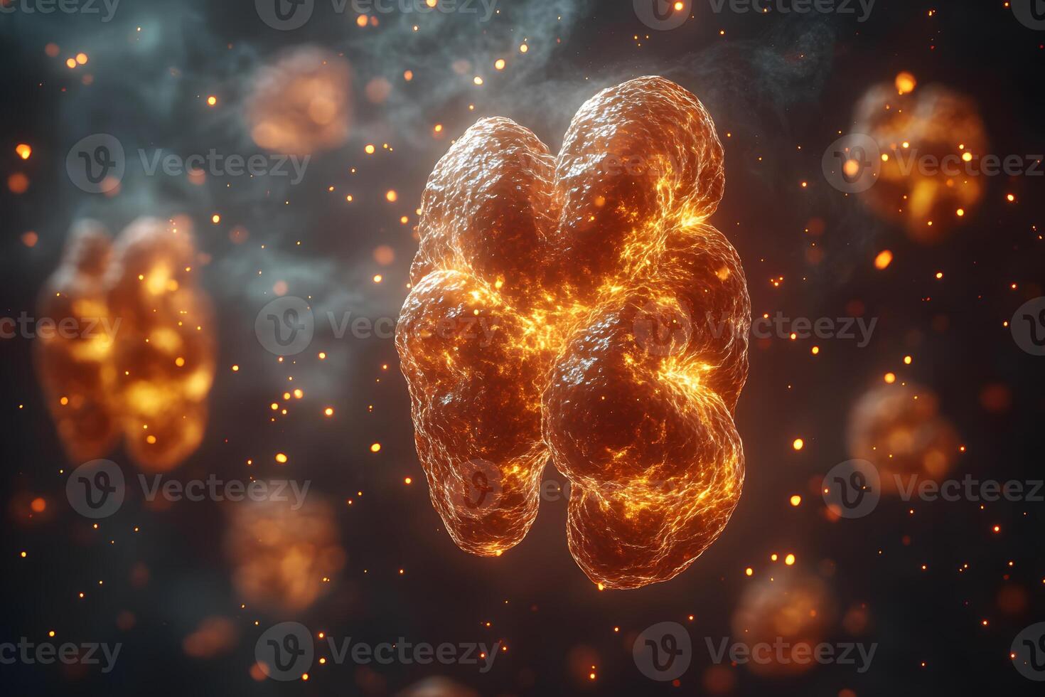 Glowing Abstract Energy Cluster in Space Futuristic Design for Science Fiction Themes photo