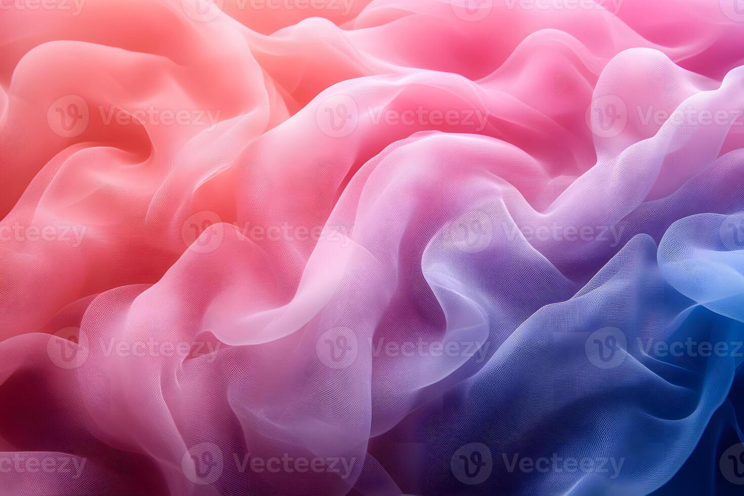 Abstract Flowing Fabric in Pastel Pink and Blue Hues for Elegant Background Design photo