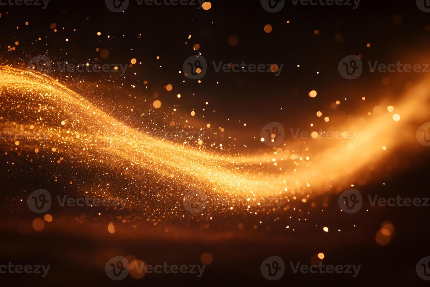 Golden Glittering Wave for Festive and Abstract Design photo