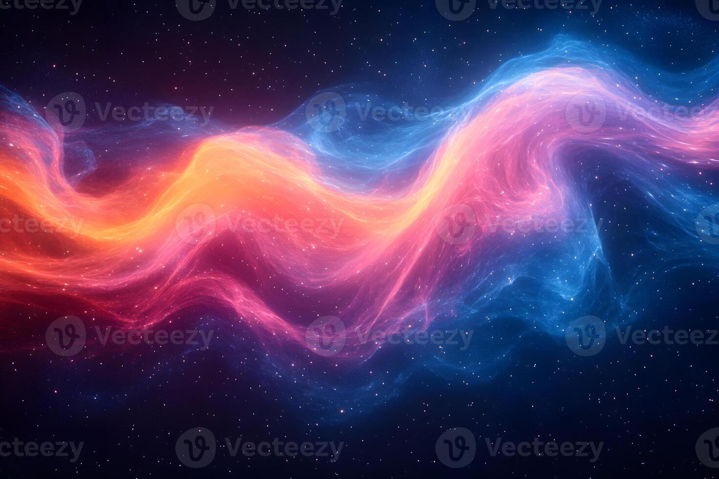 Vibrant Cosmic Waves Abstract Energy Flow in Space for Digital Art and Design photo