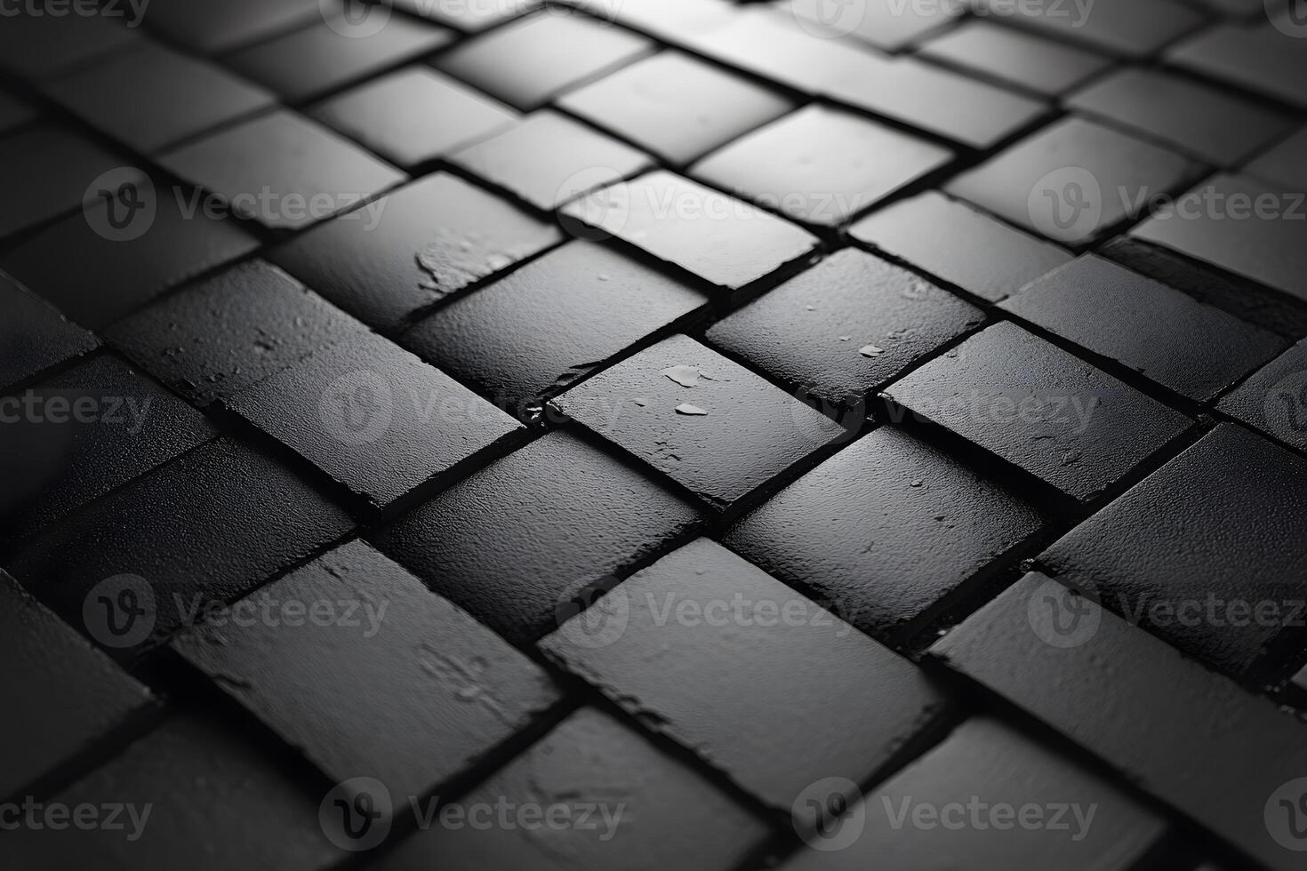 Modern Black Tile Pattern Background for Architectural Design and Textures photo