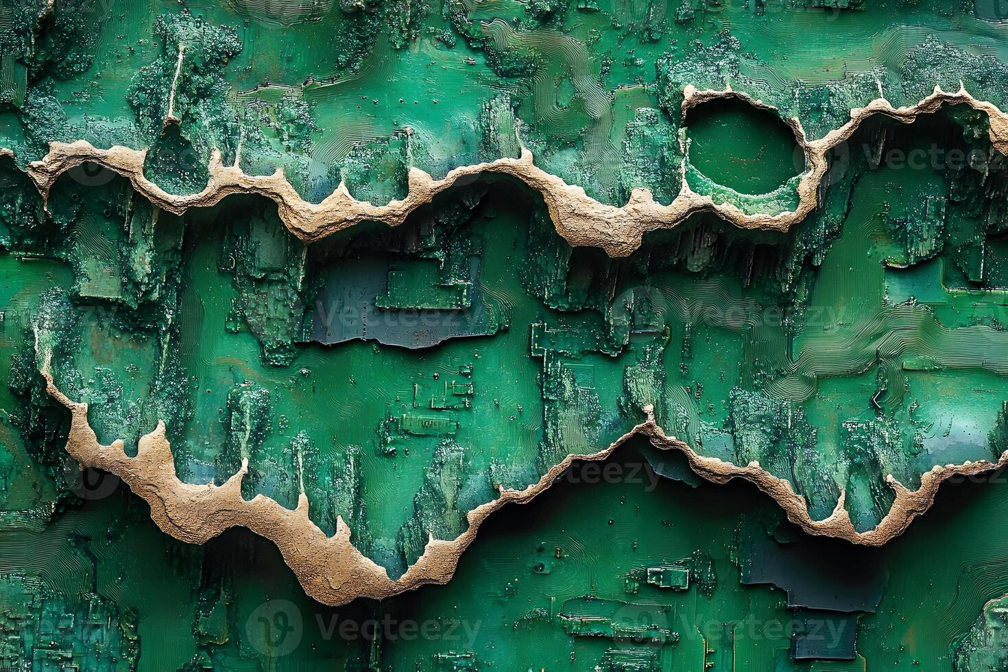 Abstract Textured Green Landscape with Organic Patterns for Creative Design photo
