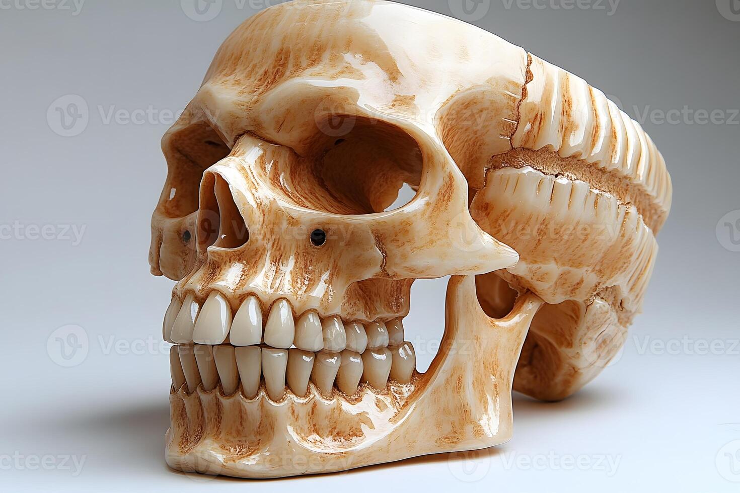Realistic Carved Skull Model for Anatomy and Artistic Design photo