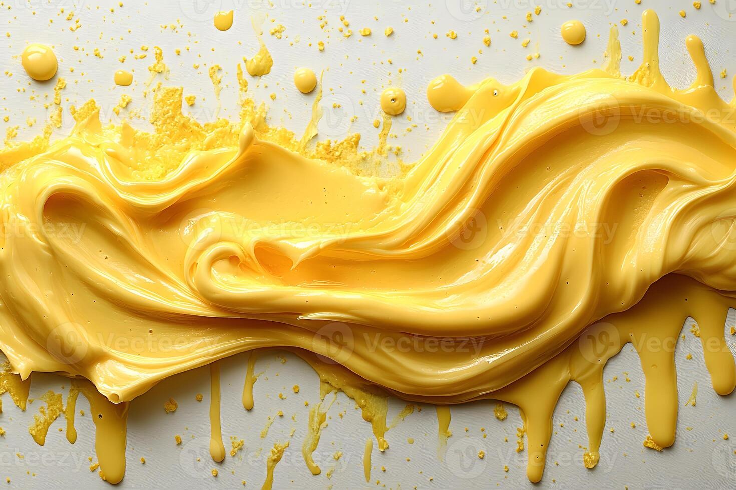 Creamy Yellow Paint Splash - Abstract Art Design for Modern Interiors and Creative Projects photo