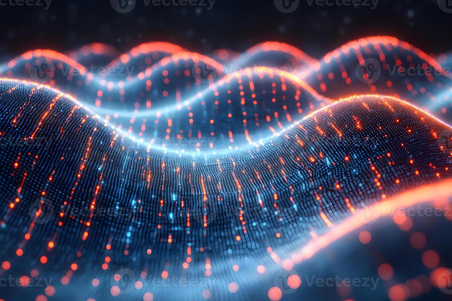 Futuristic Digital Waves Technology Background for Innovation and Design photo