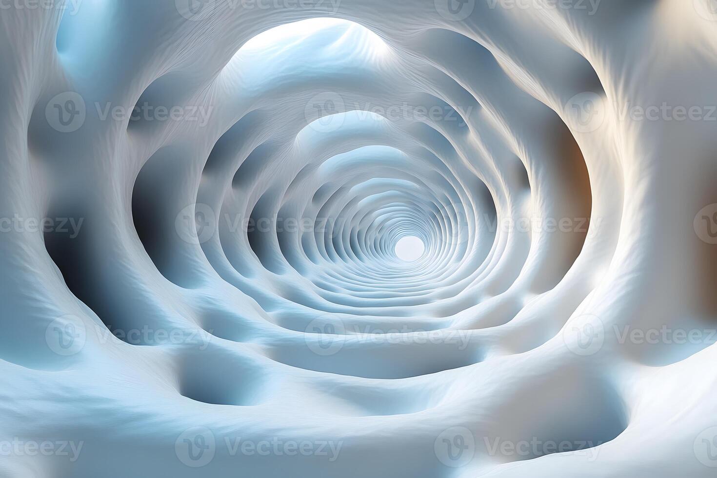 Abstract Ice Tunnel Concept for Futuristic Design and Winter-Themed Graphics photo