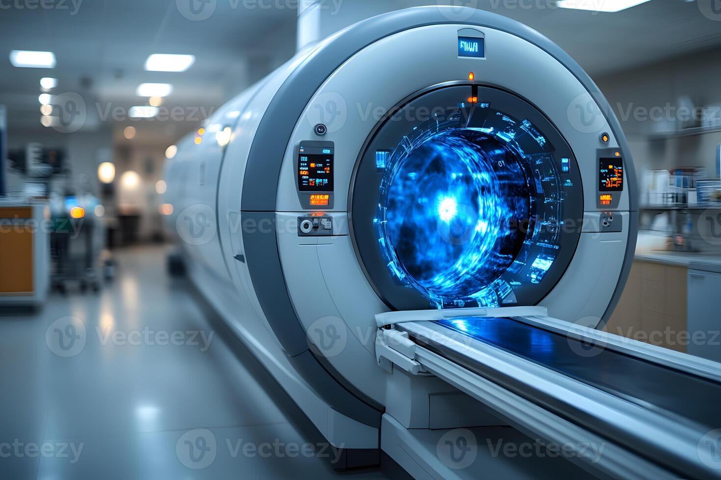 Advanced MRI Machine in Modern Hospital Imaging Suite photo