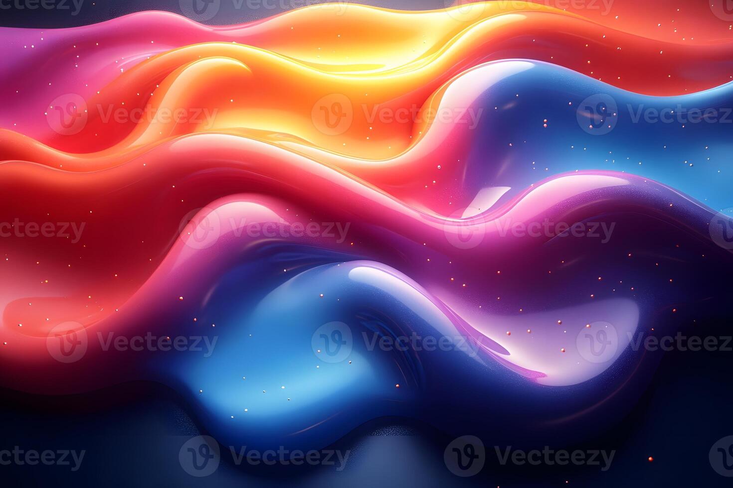 Vibrant Abstract Fluid Art in Bold Color Waves for Creative Design and Modern Decor photo