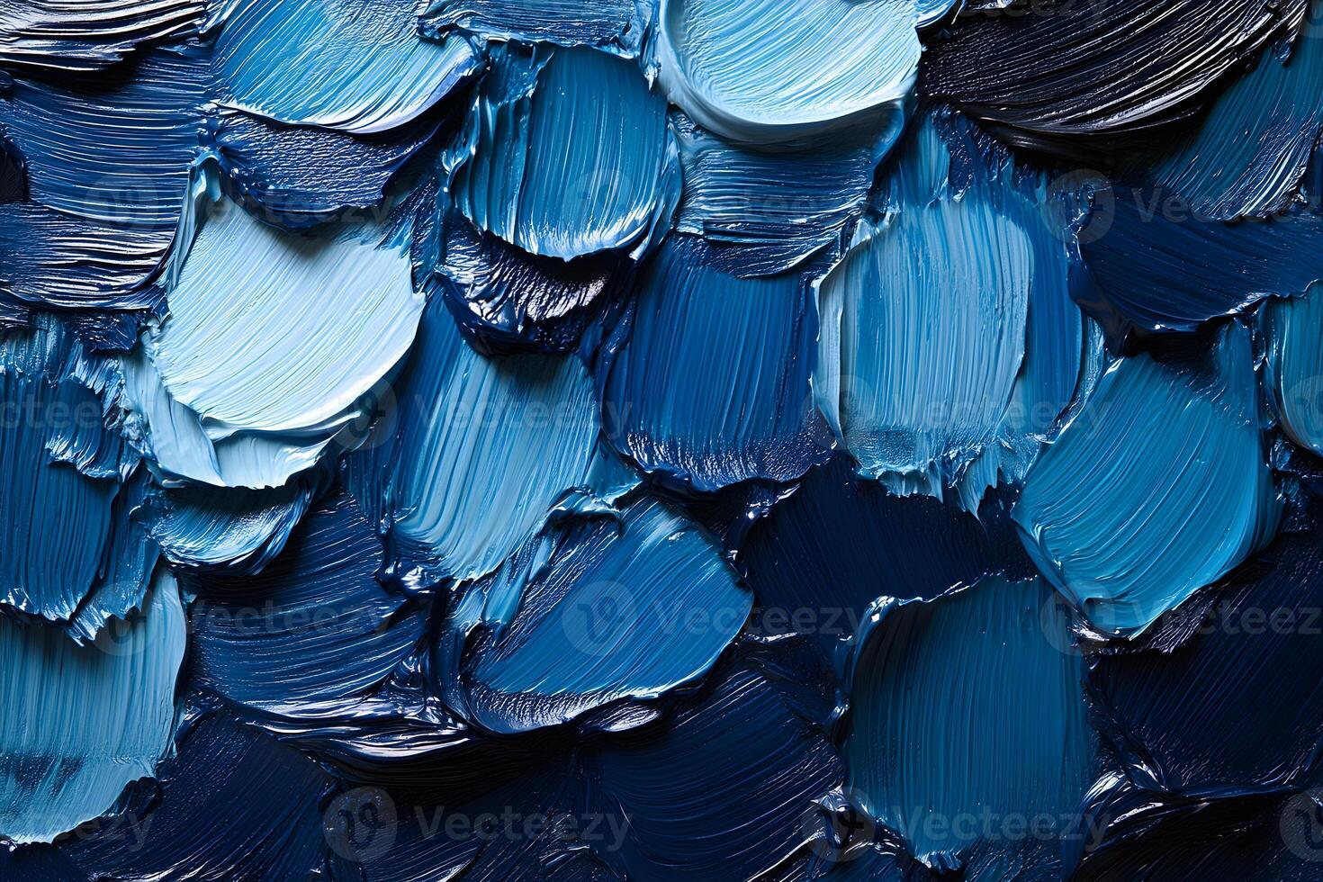 Abstract Textured Blue and Navy Paint Strokes Modern Art Design for Creative Projects photo