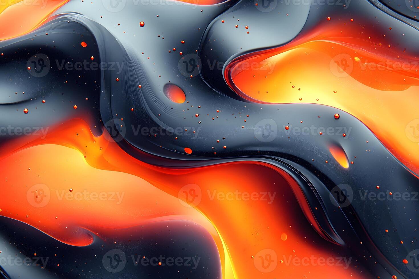 Abstract Fluid Art with Vibrant Lava-Like Waves and Dynamic Swirls for Modern Design photo