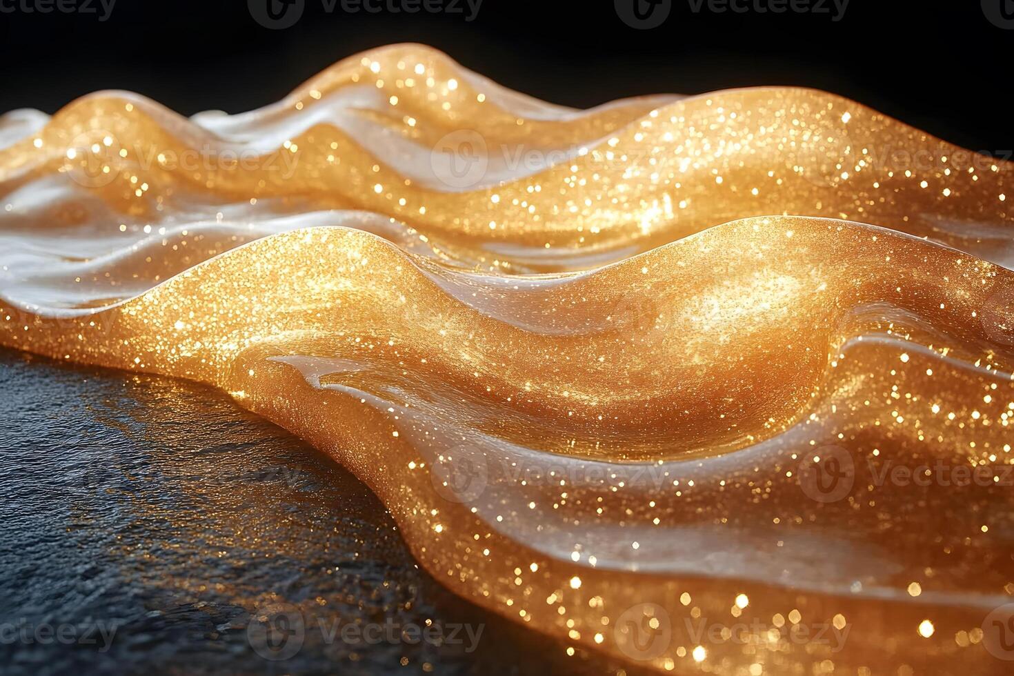 Luminous Golden Waves Abstract Texture for Modern Design and Decoration photo
