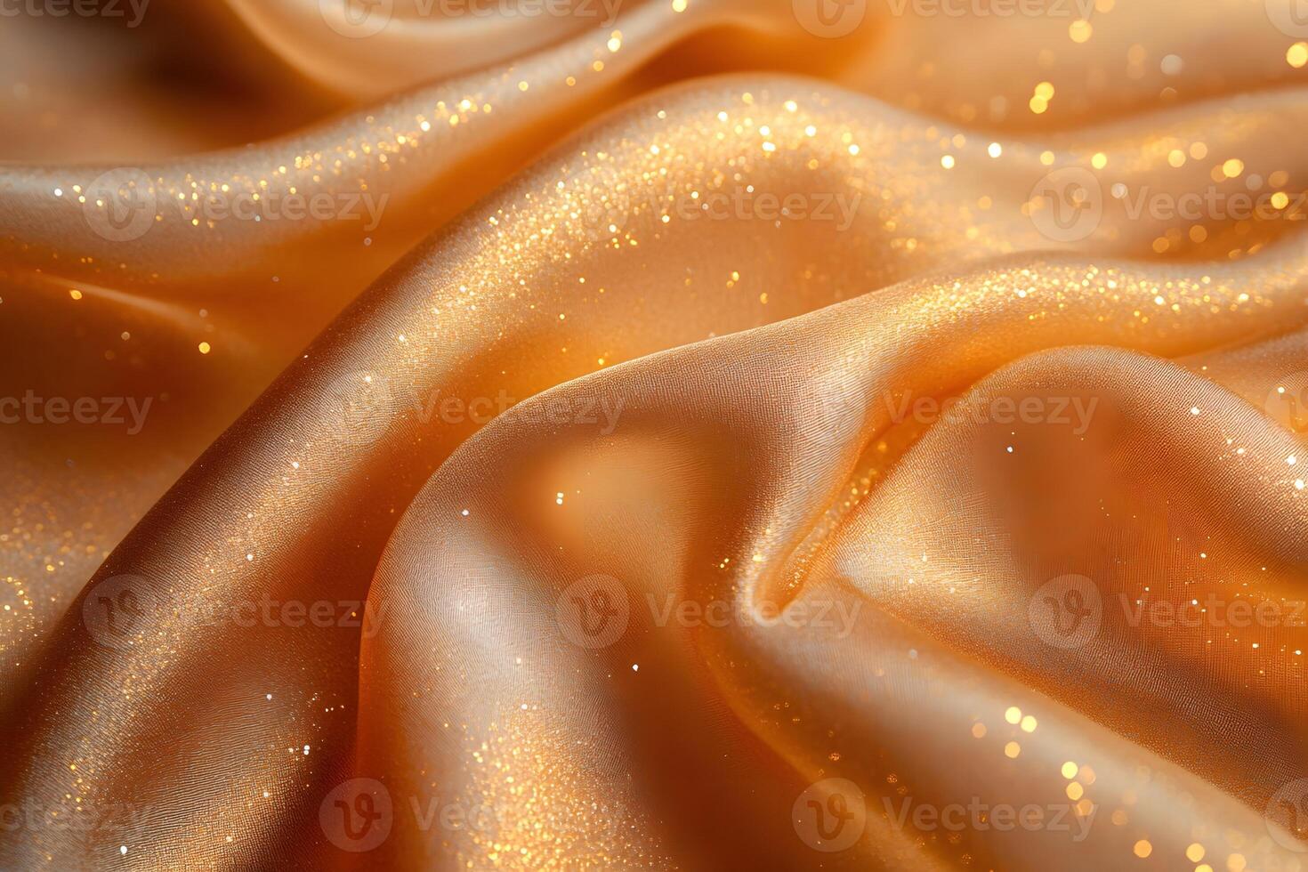 Luxurious Golden Fabric with Sparkling Glitter for Elegant Design Backgrounds photo