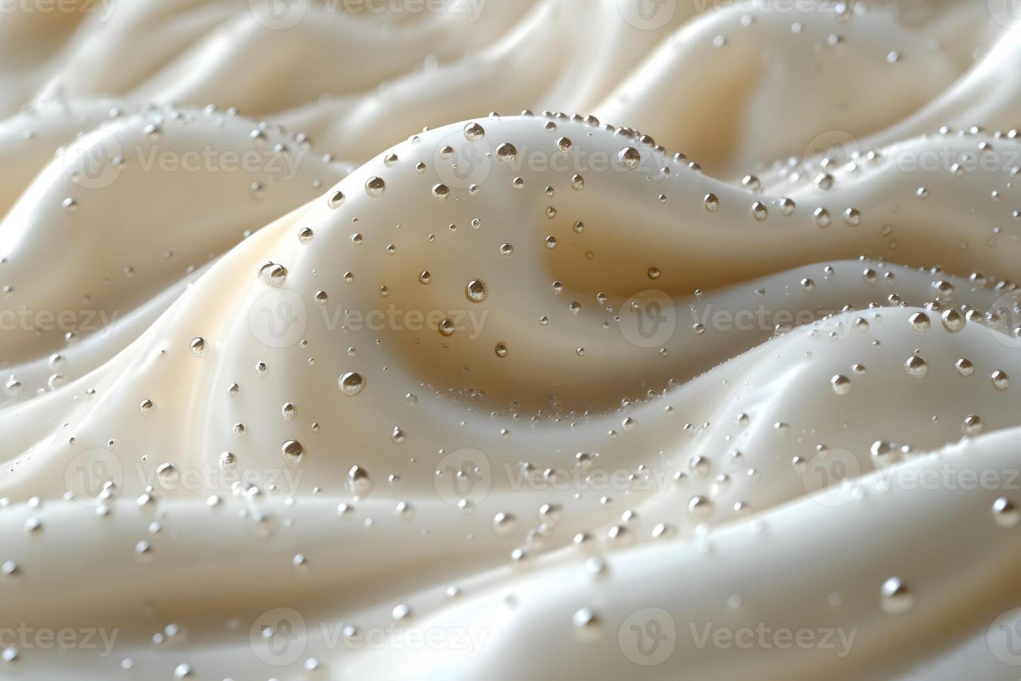 Luxurious Creamy Waves with Water Droplets - Texture for Background Design and Concept Art photo