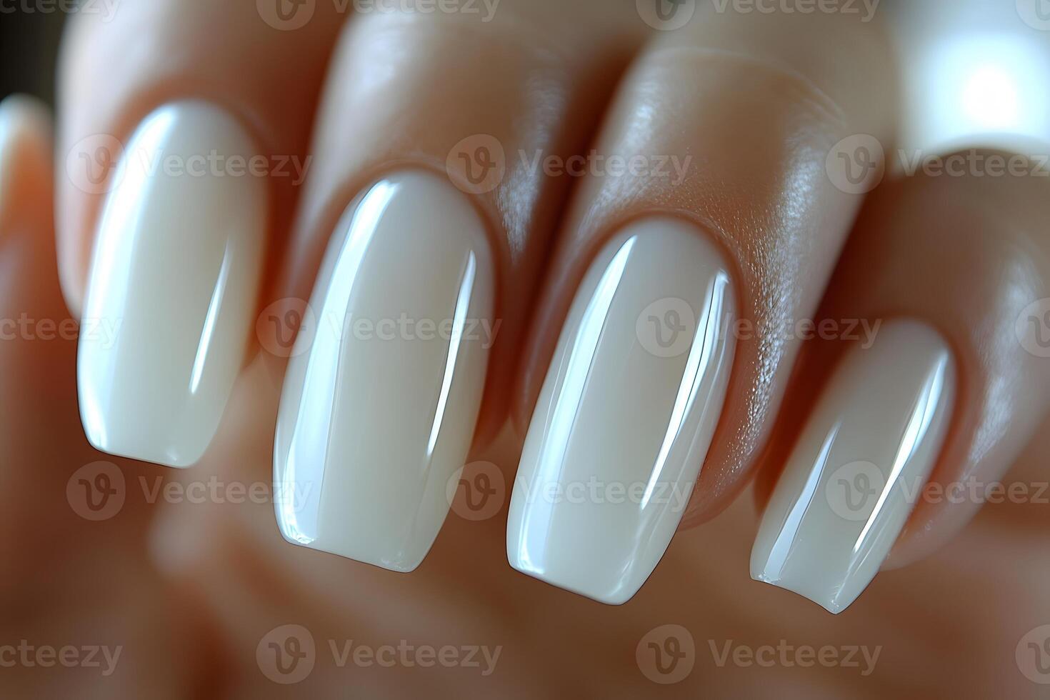Elegant French Manicure with Glossy Finish - Perfect for Fashion and Beauty Design photo