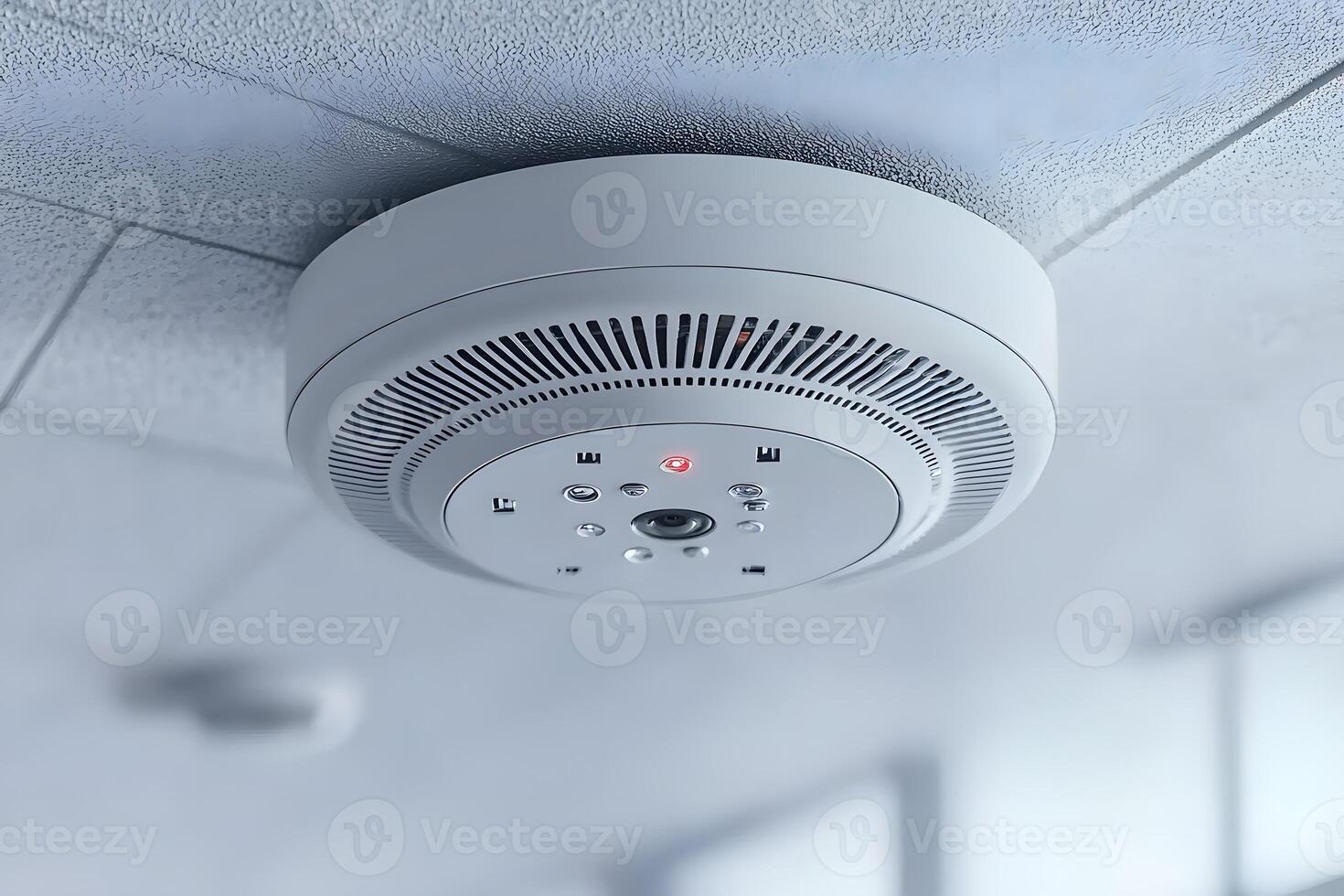 Modern Ceiling-Mounted Smoke Detector for Safety and Security photo