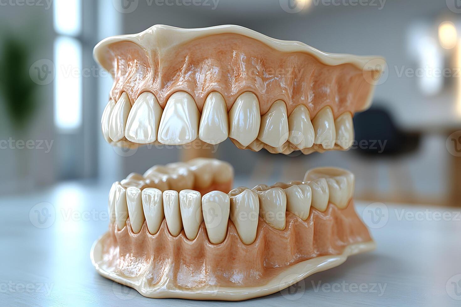 Realistic Denture Model for Dental Education and Display in Modern Setting photo