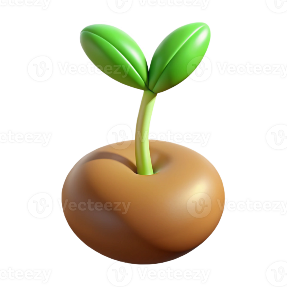 vibrant rustic A single, sprouting seed, macro photography, soft lighting genuine png