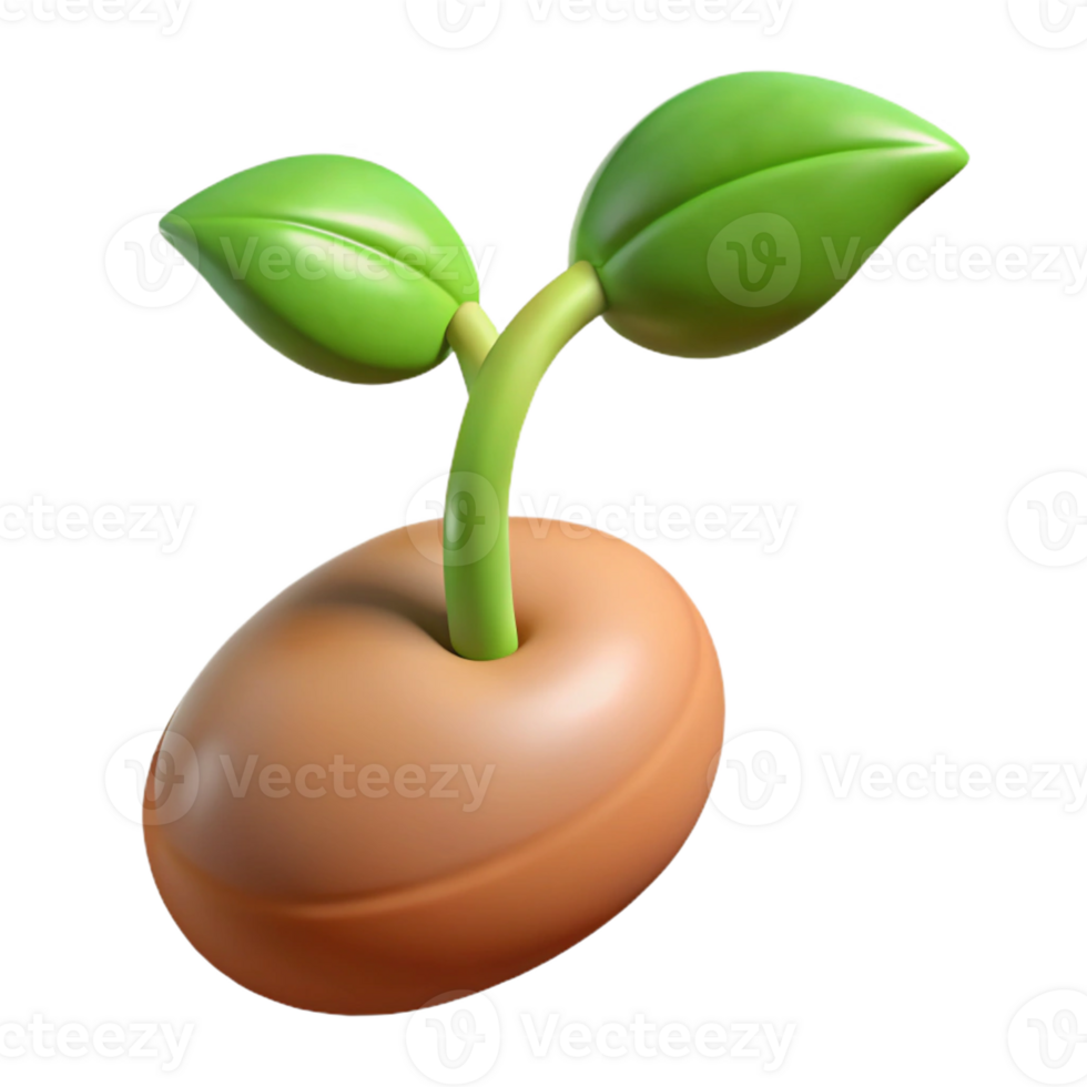 impressive vintage A single, sprouting seed, macro photography, soft lighting exclusive png