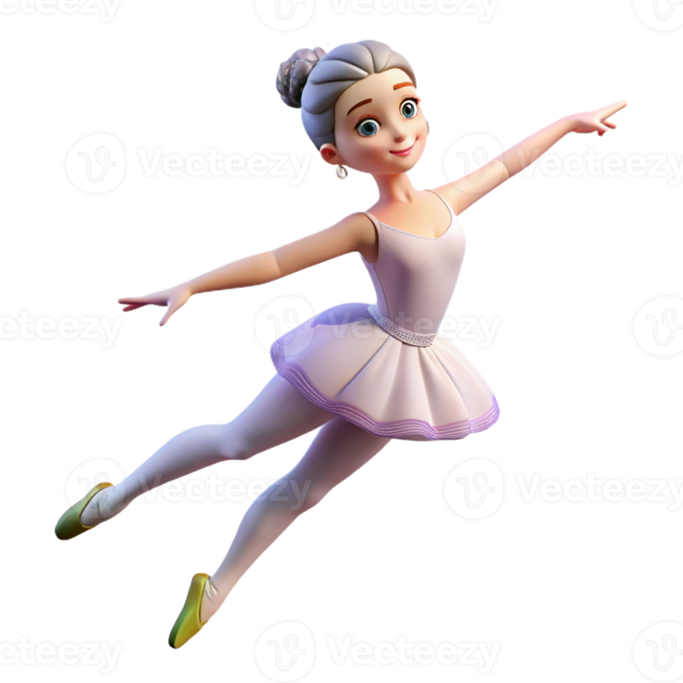 vibrant contemporary Portrait of a graceful ballerina in mid-leap, soft spotlighting, impressionistic style detailed png
