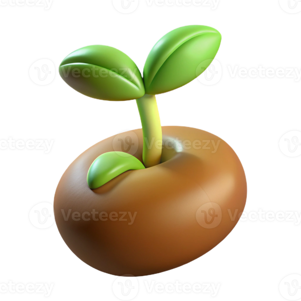 magnificent creative A single, sprouting seed, macro photography, soft lighting original png
