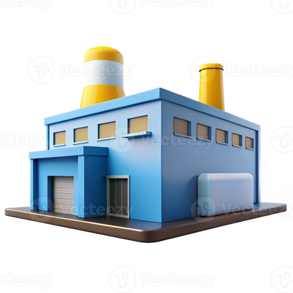 beautiful contemporary A Bauhaus-inspired factory, clean lines and functional design, bright midday lighting, industrial style premium png