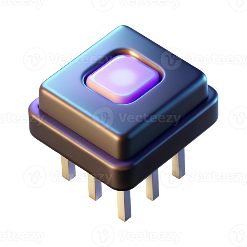 dramatic vintage A single, glowing transistor, highly detailed, macro photography style authentic png