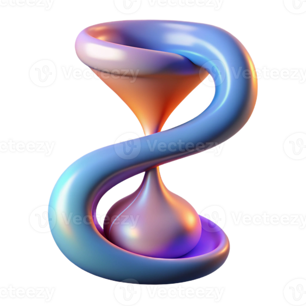 wonderful classic An abstract representation of time, using flowing lines and shifting colors, lit by a soft, gradient light original png