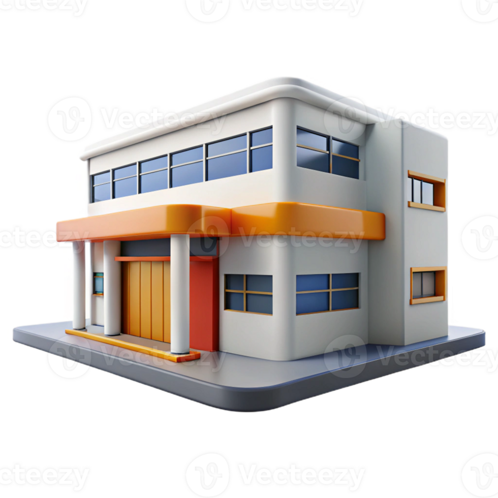 magnificent classic A Bauhaus school building, clean lines, functional design, bright white walls, modernist, minimalist style genuine png