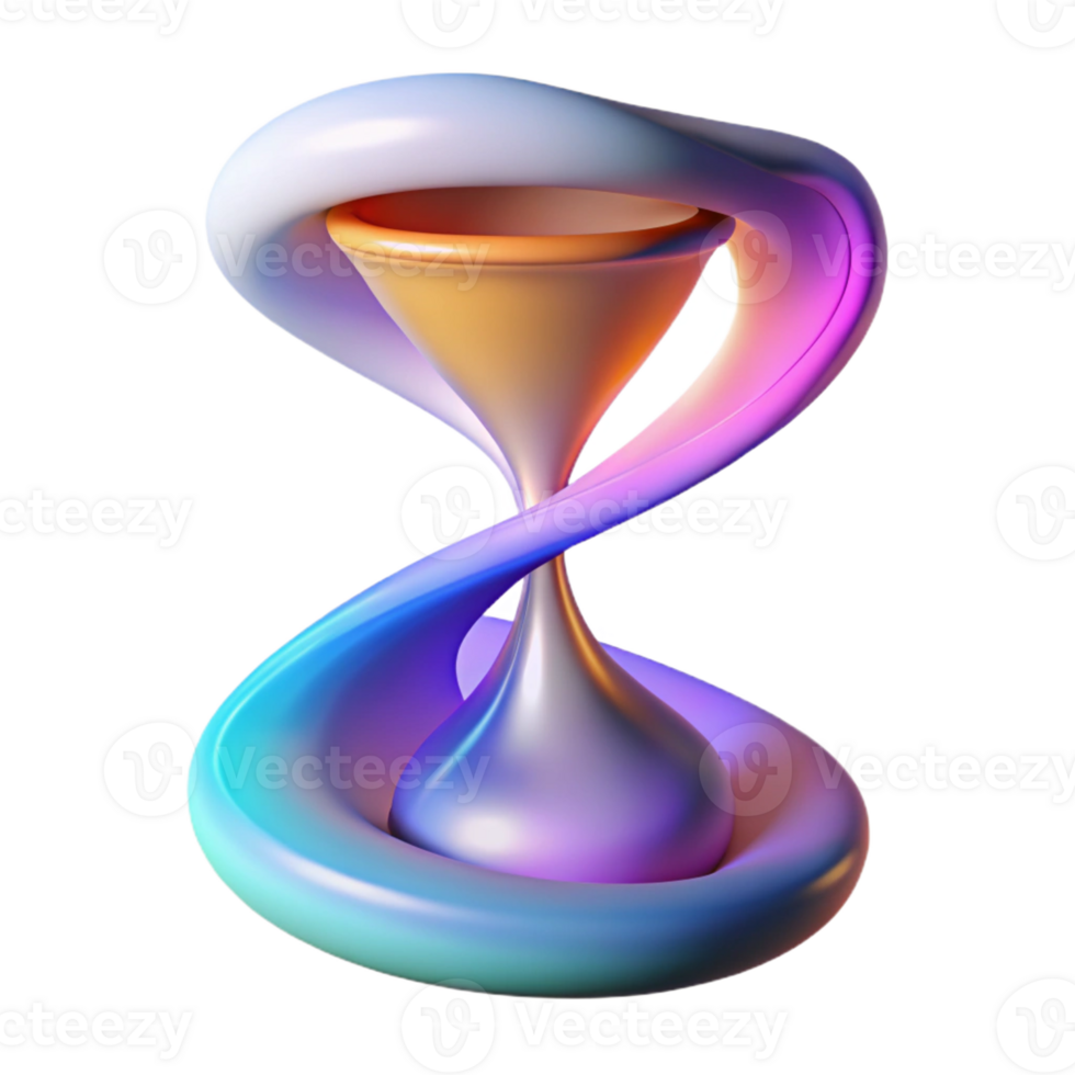 vibrant modern An abstract representation of time, using flowing lines and shifting colors, lit by a soft, gradient light high quality png