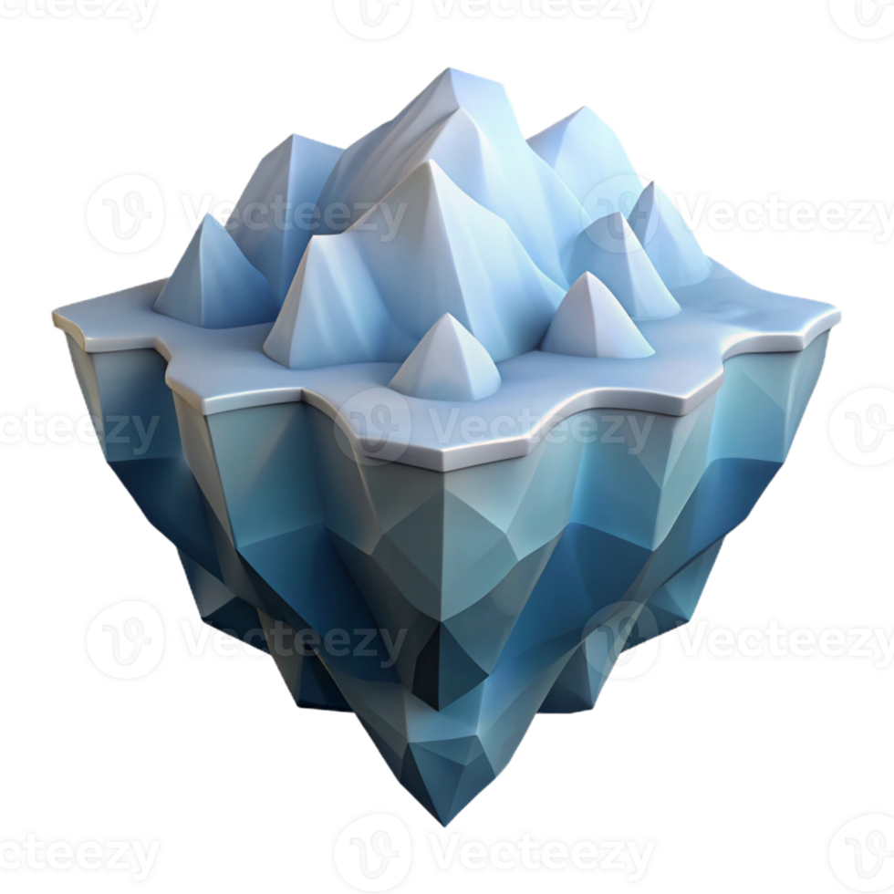dramatic contemporary A single, floating iceberg, photorealistic style, arctic lighting premium png