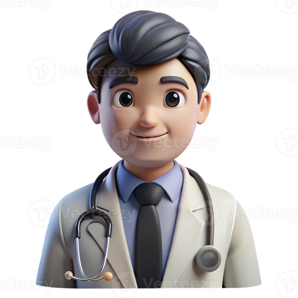 extraordinary minimalist A doctor with a stethoscope and a compassionate expression, softly lit hospital room, medical photography style high resolution png